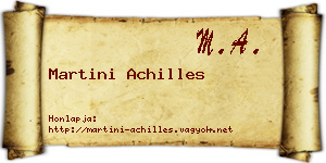 Martini Achilles névjegykártya